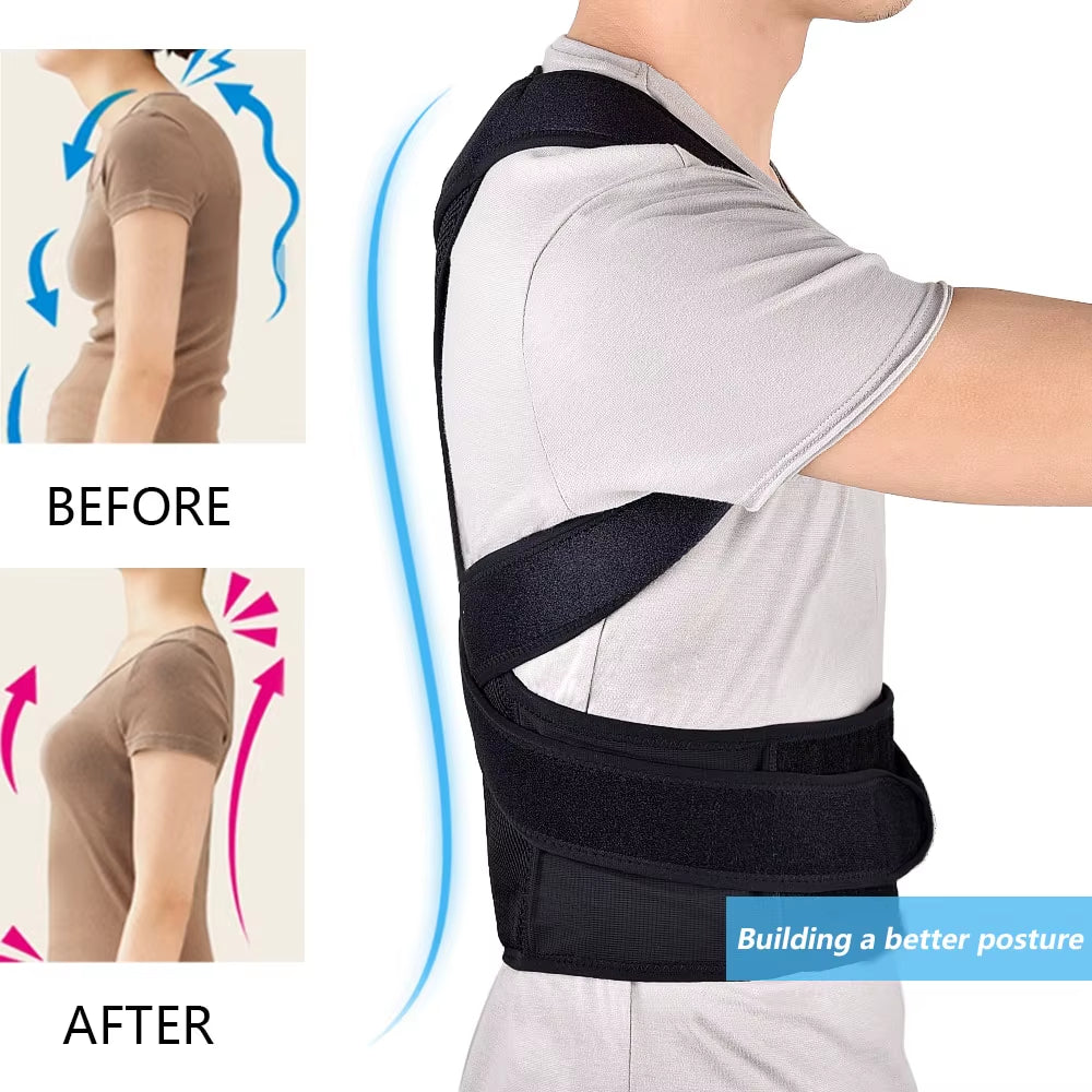 Back Posture Corrector Anti-Camel Correction Belt Sitting Posture Correction Belt Back Orthopedic Adjustable Correction Belt New