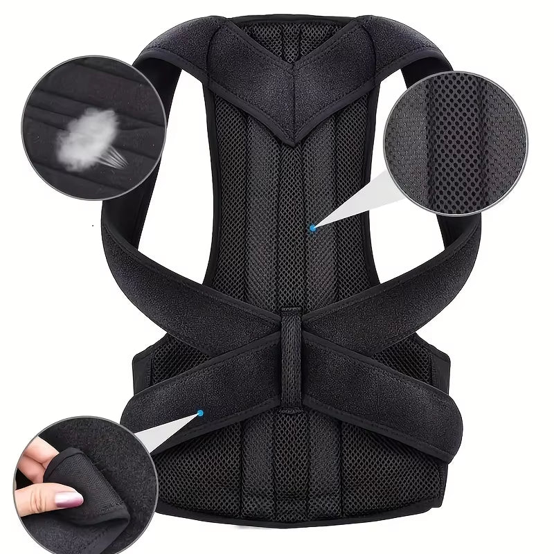 Back Posture Corrector Anti-Camel Correction Belt Sitting Posture Correction Belt Back Orthopedic Adjustable Correction Belt New
