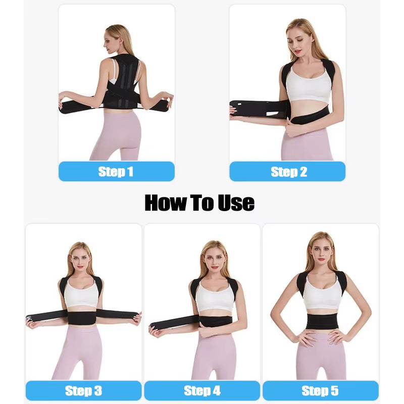Back Posture Corrector Anti-Camel Correction Belt Sitting Posture Correction Belt Back Orthopedic Adjustable Correction Belt New