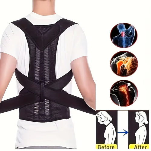 Back Posture Corrector Anti-Camel Correction Belt Sitting Posture Correction Belt Back Orthopedic Adjustable Correction Belt New